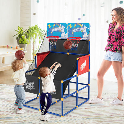 Kids Arcade Basketball Game Set, 4 Basketballs, Ball Pump, Multicolor Toy Sports at Gallery Canada