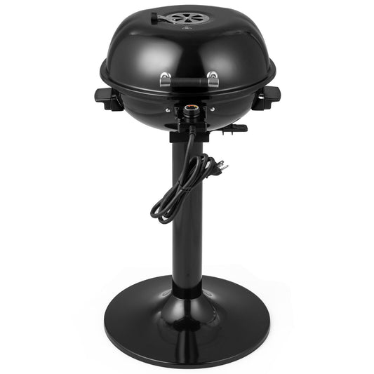 1600W Electric BBQ Grill, Removable Non-Stick Warming Rack, Black Outdoor Grills Black at Gallery Canada