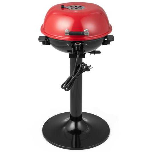 Electric BBQ Grill, 1600W, Removable Non-Stick Warming Rack, Red Outdoor Grills Red at Gallery Canada