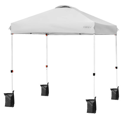 6.6 x 6.6 Feet Pop-Up Canopy Tent, With Roller Bag, Gray Canopies Gray at Gallery Canada