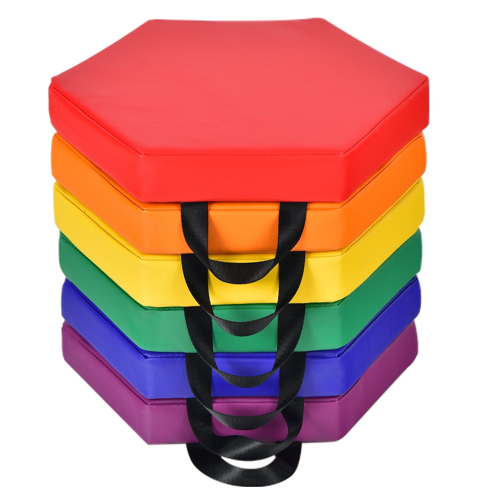6 Pieces Hexagon Toddler Floor Cushions, Multicolor Kids Chairs & Seating at Gallery Canada