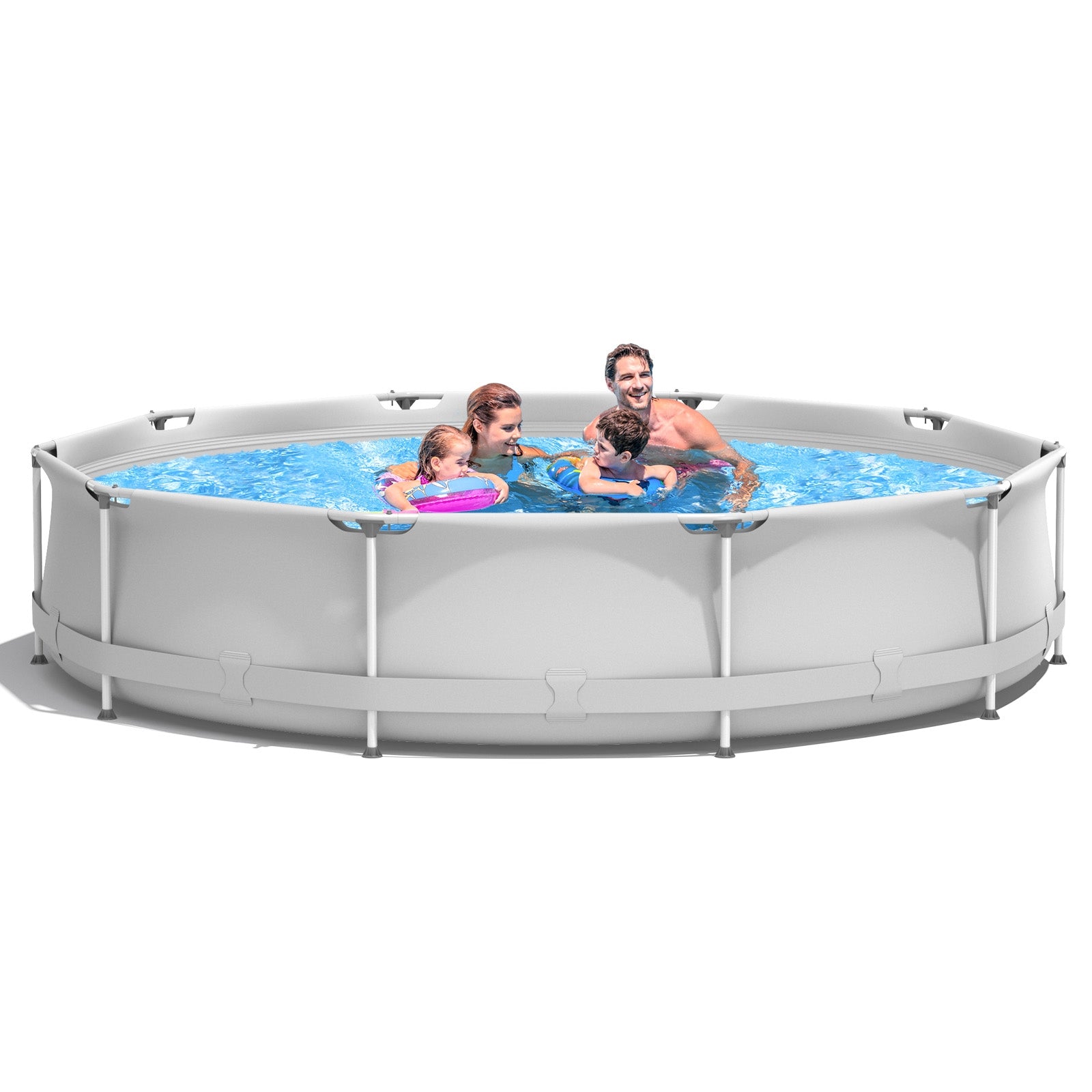 Round Above Ground Swimming Pool, Gray Swimming Pools at Gallery Canada