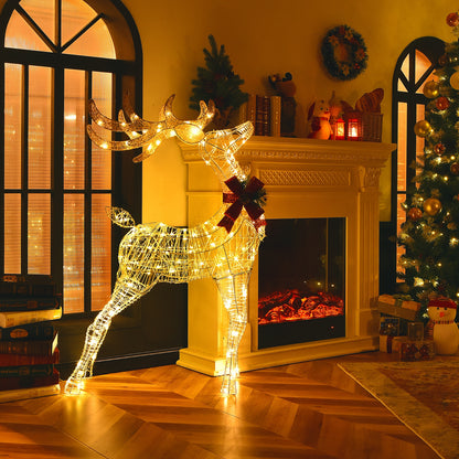 Lighted Standing Reindeer With Stakes, Christmas Decoration, White Christmas Decor & Accessories at Gallery Canada