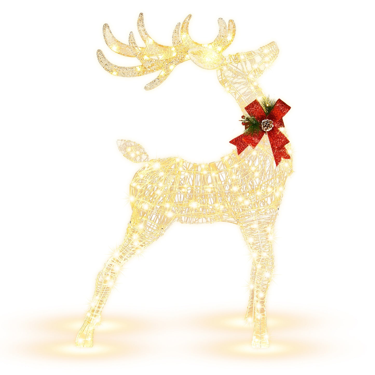 Lighted Standing Reindeer With Stakes, Christmas Decoration, White Christmas Decor & Accessories at Gallery Canada