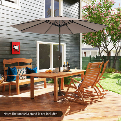 10 Feet Outdoor Patio Umbrella, Tilt Adjustment, Crank, Tan Outdoor Umbrellas at Gallery Canada