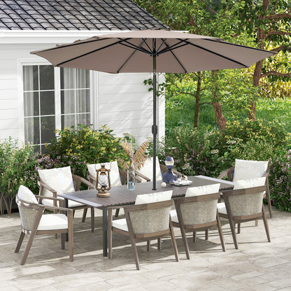 10 Feet Outdoor Patio Umbrella, Tilt Adjustment, Crank, Tan Outdoor Umbrellas at Gallery Canada