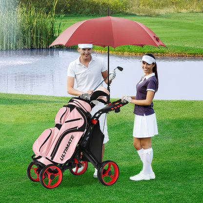Lightweight Foldable Golf Push Cart, 4 Wheels, Red Golf at Gallery Canada