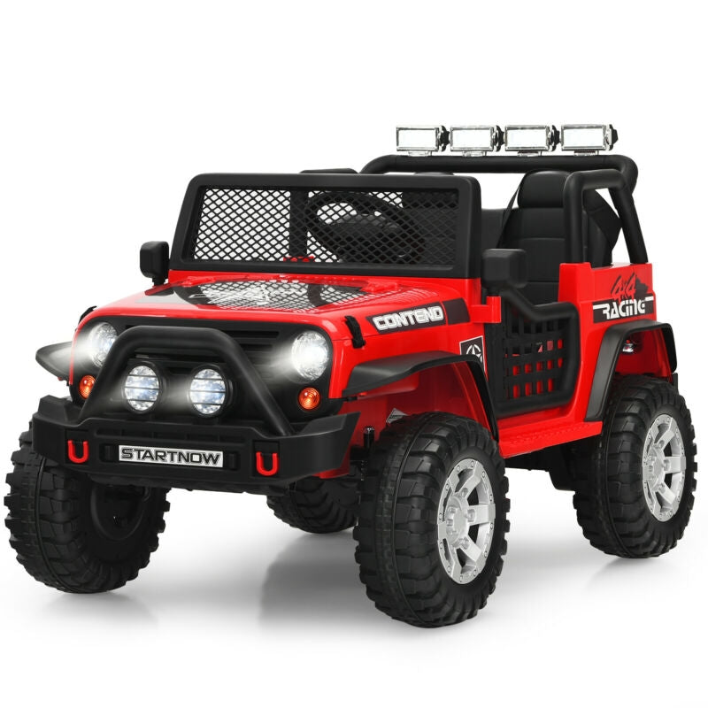 12V Kids Electric Ride On Truck, Remote Control, Operation Lever, Red Powered Ride On Toys at Gallery Canada