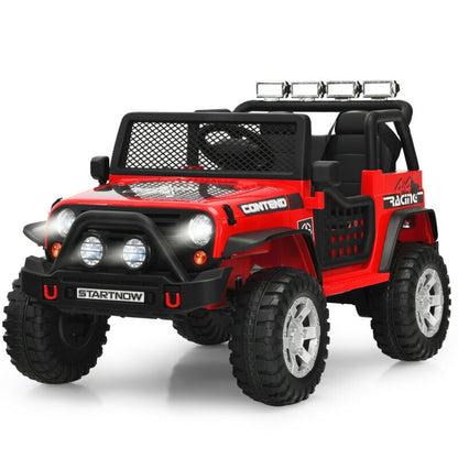 12V Kids Electric Ride On Truck, Remote Control, Operation Lever, Red Powered Ride On Toys Red at Gallery Canada