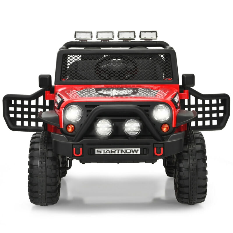 12V Kids Electric Ride On Truck, Remote Control, Operation Lever, Red Powered Ride On Toys at Gallery Canada
