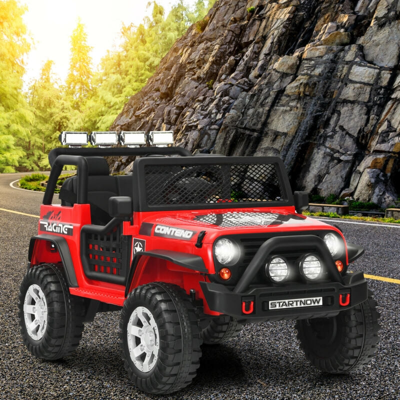 12V Kids Electric Ride On Truck, Remote Control, Operation Lever, Red Powered Ride On Toys at Gallery Canada