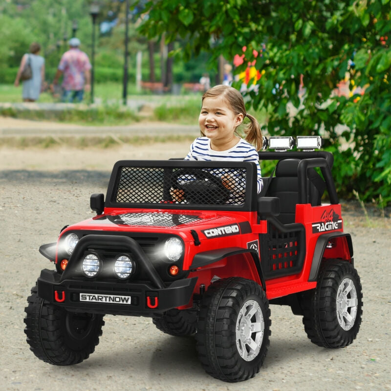 12V Kids Electric Ride On Truck, Remote Control, Operation Lever, Red Powered Ride On Toys at Gallery Canada