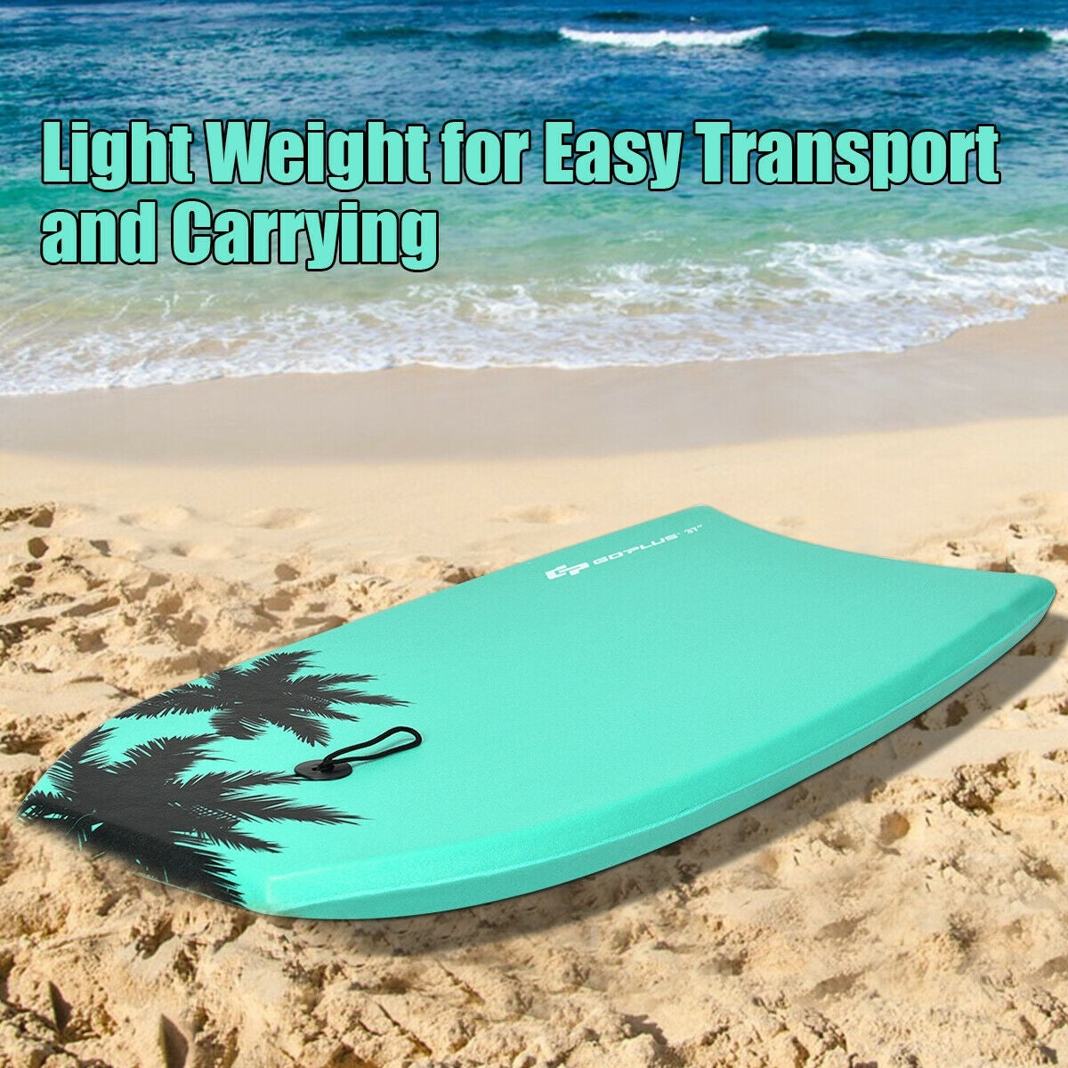 Lightweight Super Surfing Bodyboard, 33 Inch, Turquoise Surfing at Gallery Canada