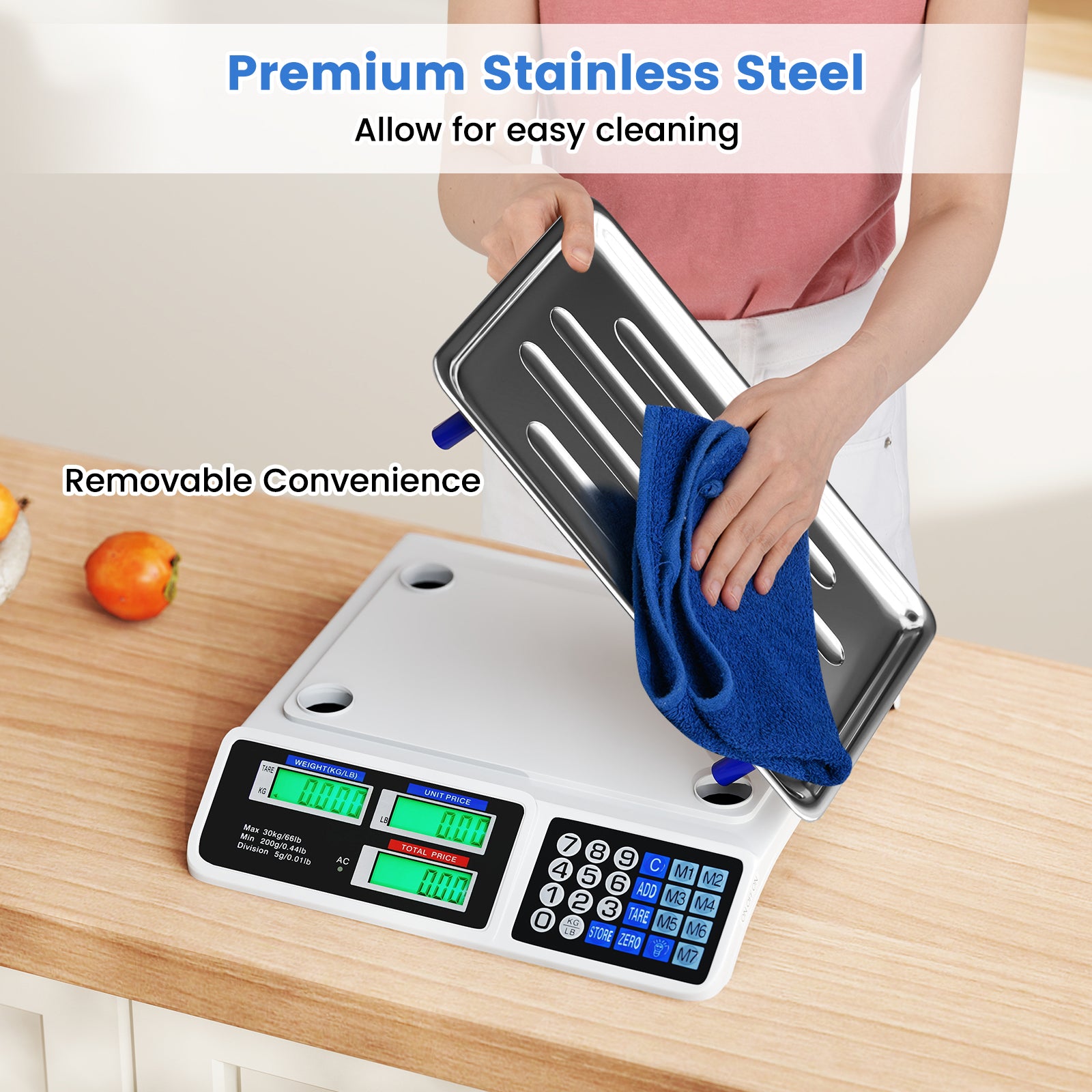 66lb Price Computing Scale, Commercial Food Scale, Dual LCD Kitchen Tools at Gallery Canada