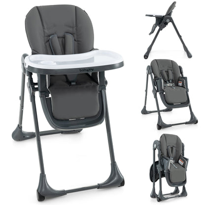 Convertible Baby High Chair, 3-In-1, 7 Heights, Double Tray, Dark Gray High Chairs at Gallery Canada