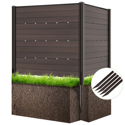 Outdoor Privacy Fence Screen, 5 Ground Stakes, Brown Room Dividers at Gallery Canada