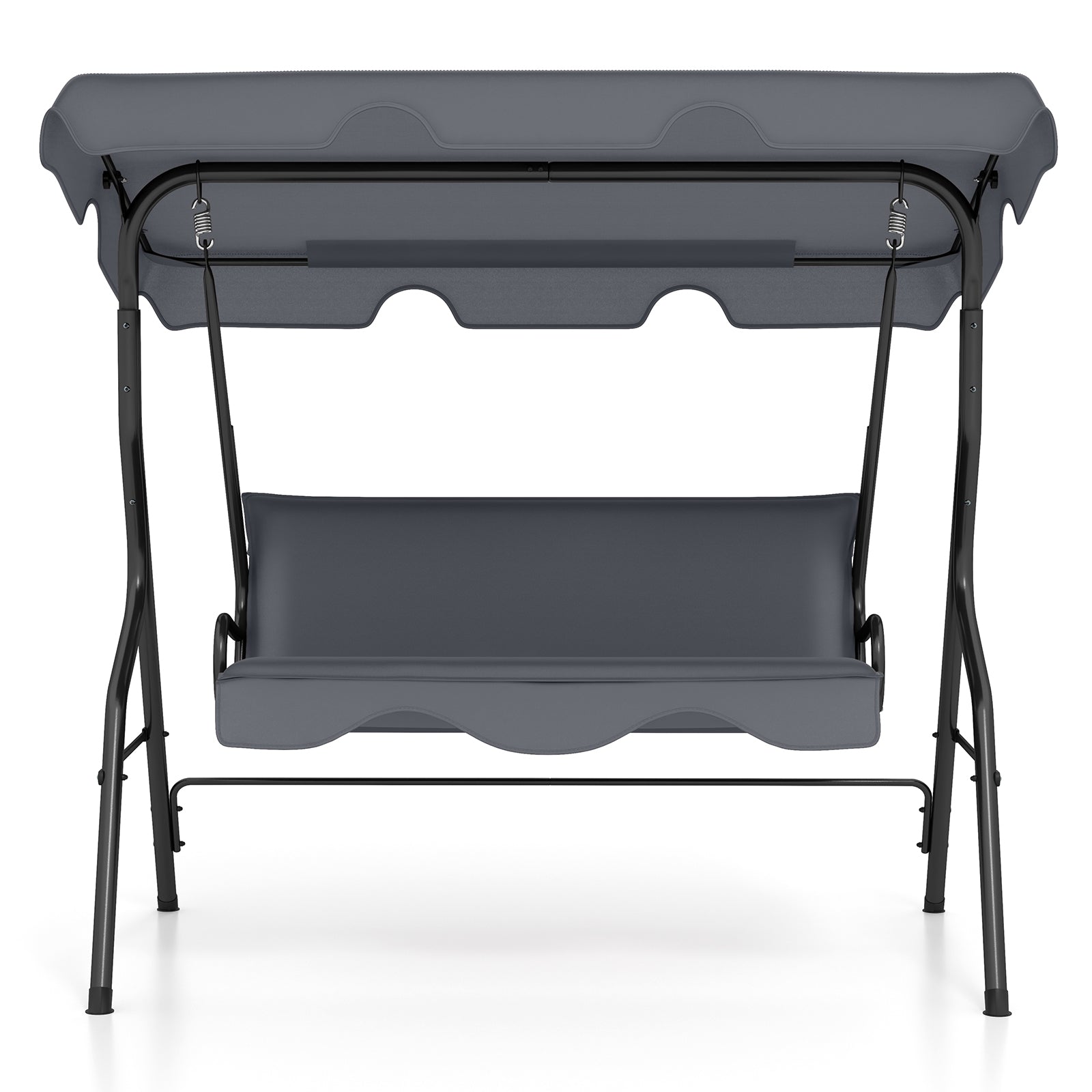 3-Seat Outdoor Patio Swing, Steel Frame, Gray Porch Swings at Gallery Canada