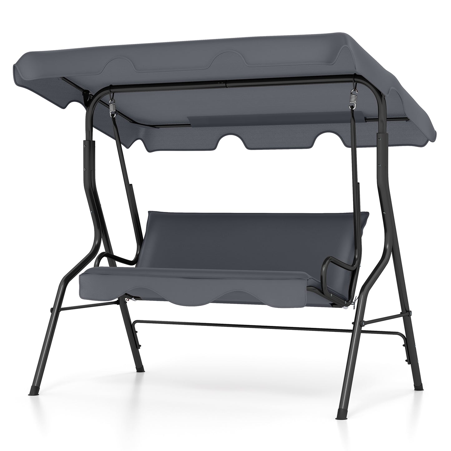3-Seat Outdoor Patio Swing, Steel Frame, Gray Porch Swings at Gallery Canada