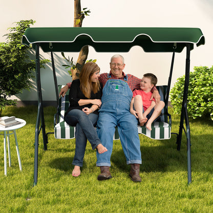 3 Seats Patio Canopy Swing, Green Porch Swings at Gallery Canada