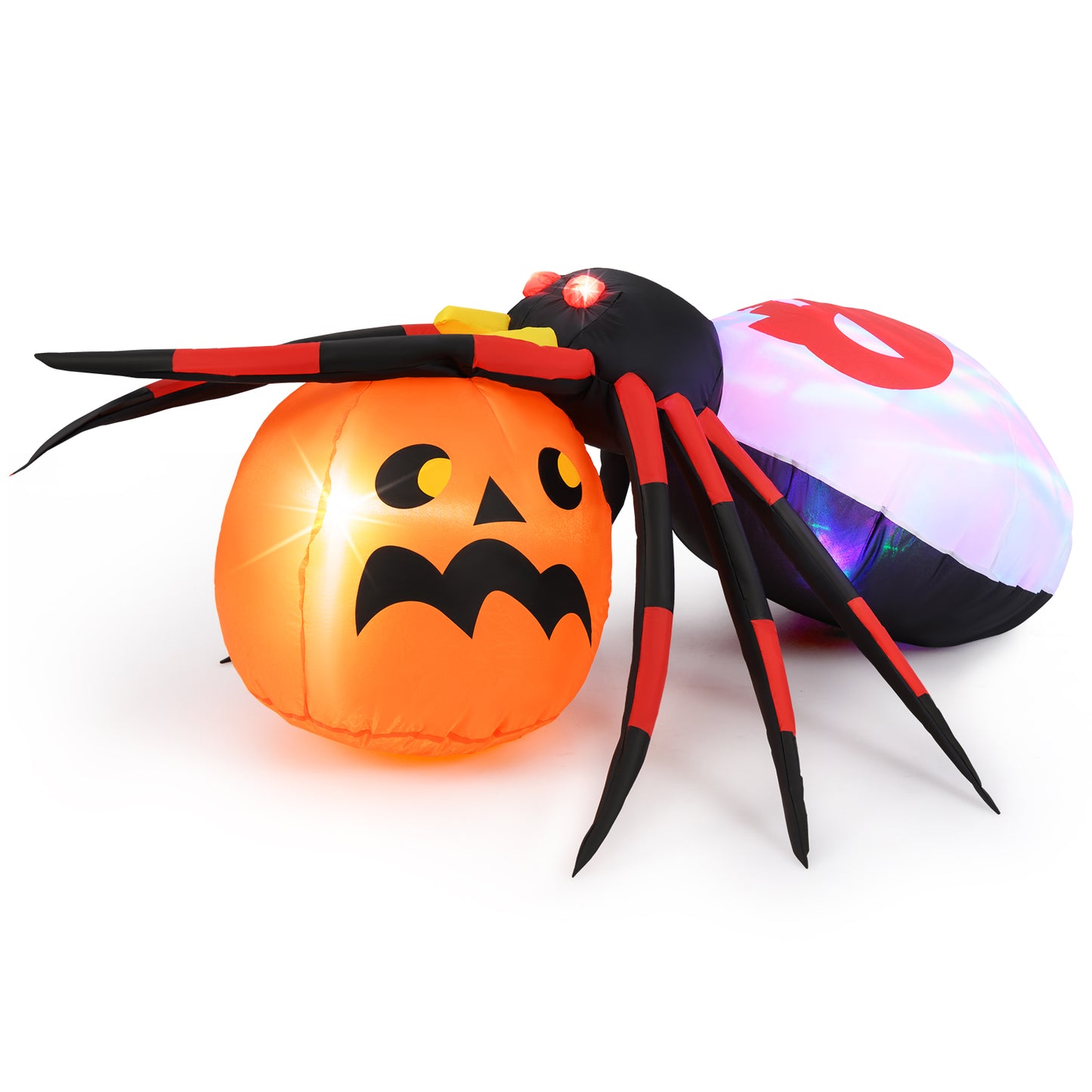 4.9 x 4.6 Feet Inflatable Spider, Pumpkin, Rotating Light, Multicolor Halloween at Gallery Canada