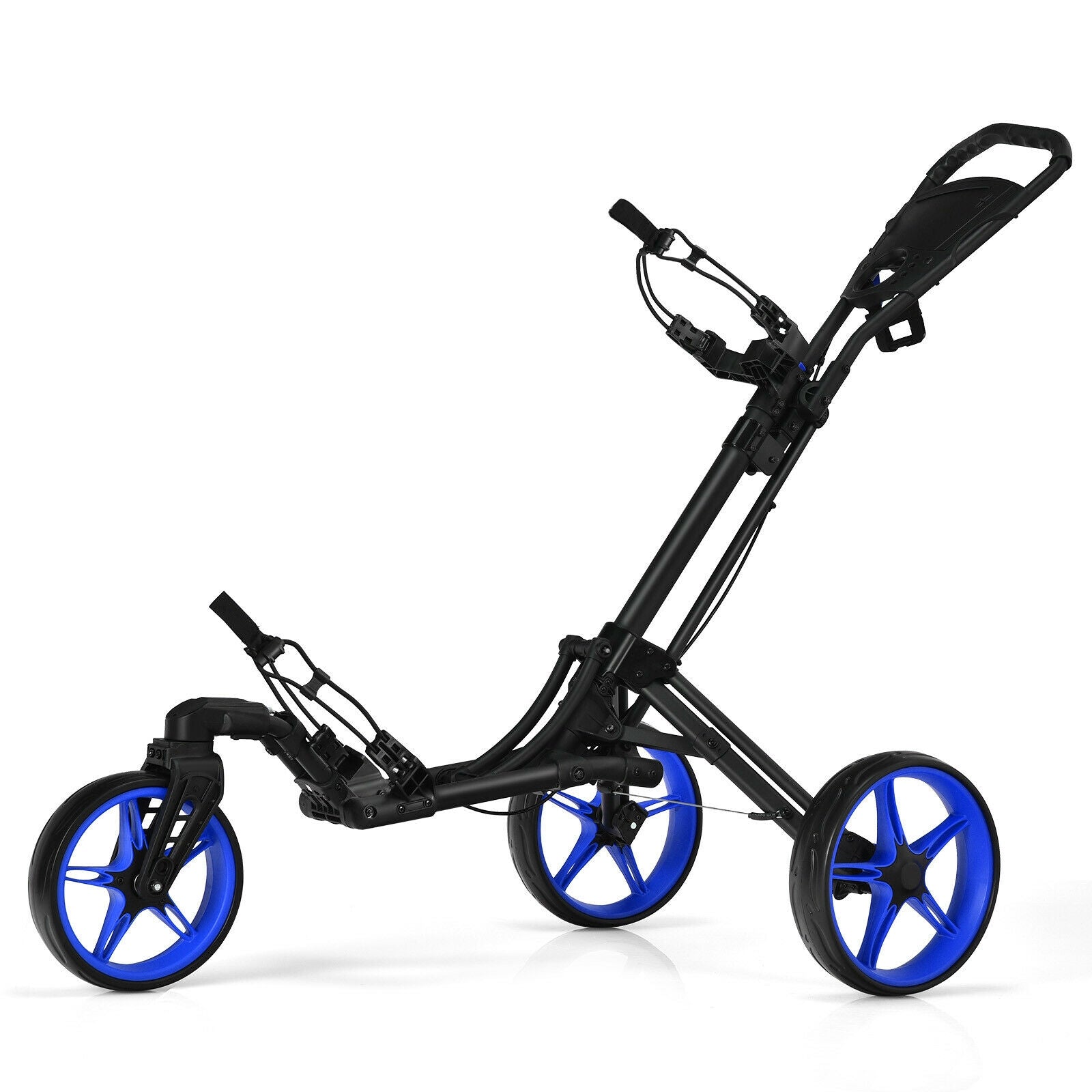 Folding Golf Push Cart, Adjustable Handle, Swivel Wheel, Blue Golf at Gallery Canada