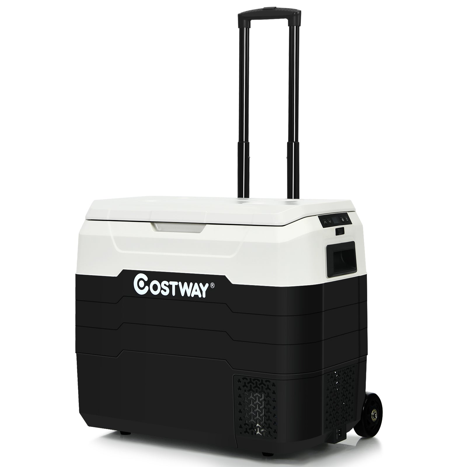 42 Qt Portable Dual Zone Car Refrigerator, White Coolers White at Gallery Canada