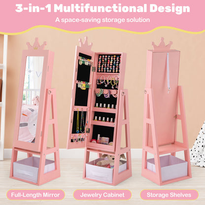 Kids Jewelry Armoire Cabinet, Full Length, Pink Kids Vanities at Gallery Canada