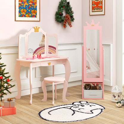 Kids Jewelry Armoire Cabinet, Full Length, Pink Kids Vanities at Gallery Canada