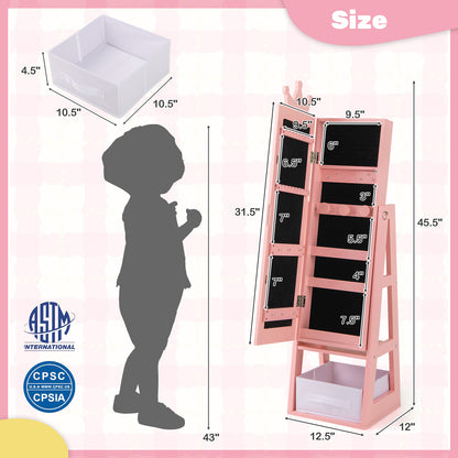 Kids Jewelry Armoire Cabinet, Full Length, Pink Kids Vanities at Gallery Canada