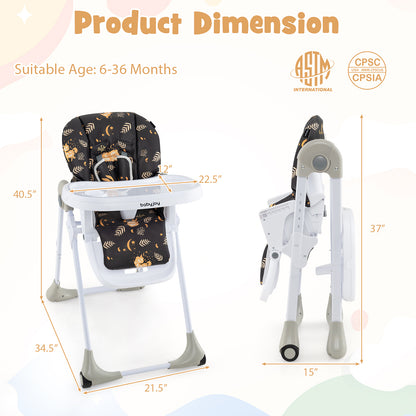 3-In-1 Convertible High Chair, Deep Brown High Chairs at Gallery Canada