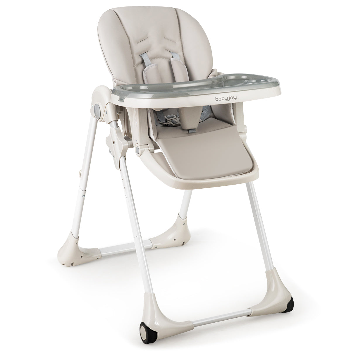 Convertible Baby High Chair With Wheels, Gray High Chairs Gray at Gallery Canada