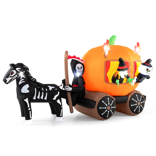 10.2 Feet Halloween Inflatable Carriage, Pumpkin, 2 Ghosts, Multicolor Halloween Multicolor at Gallery Canada