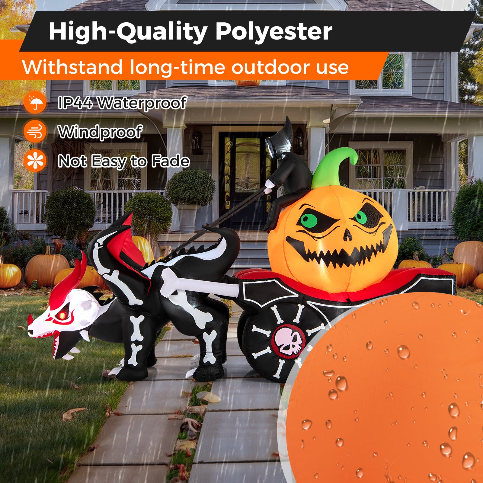 Halloween Inflatable LED Carriage With Pumpkin, Skeleton Dragon Halloween at Gallery Canada