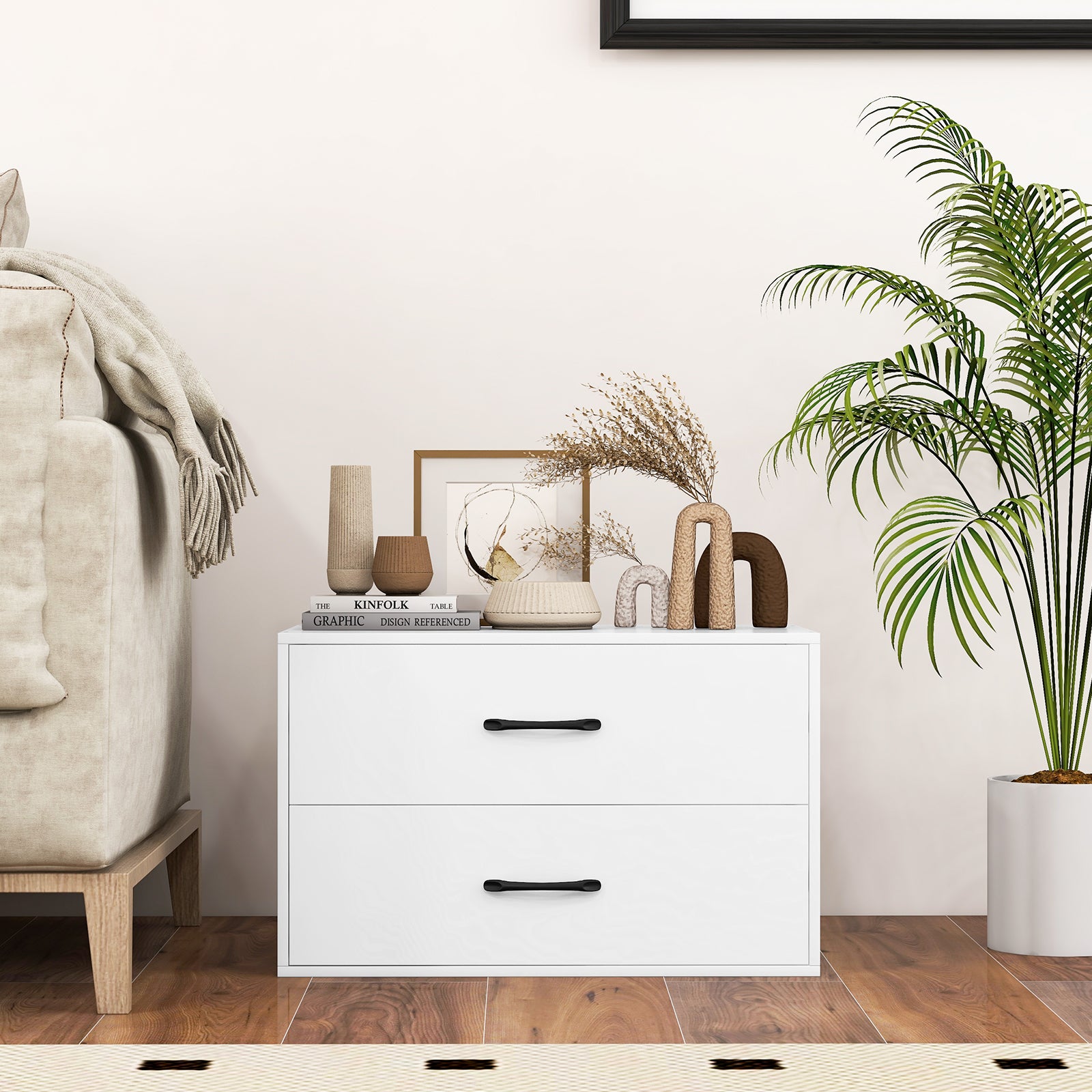 2-Drawer Stackable Horizontal Storage Cabinet, White Cabinets & Chests at Gallery Canada