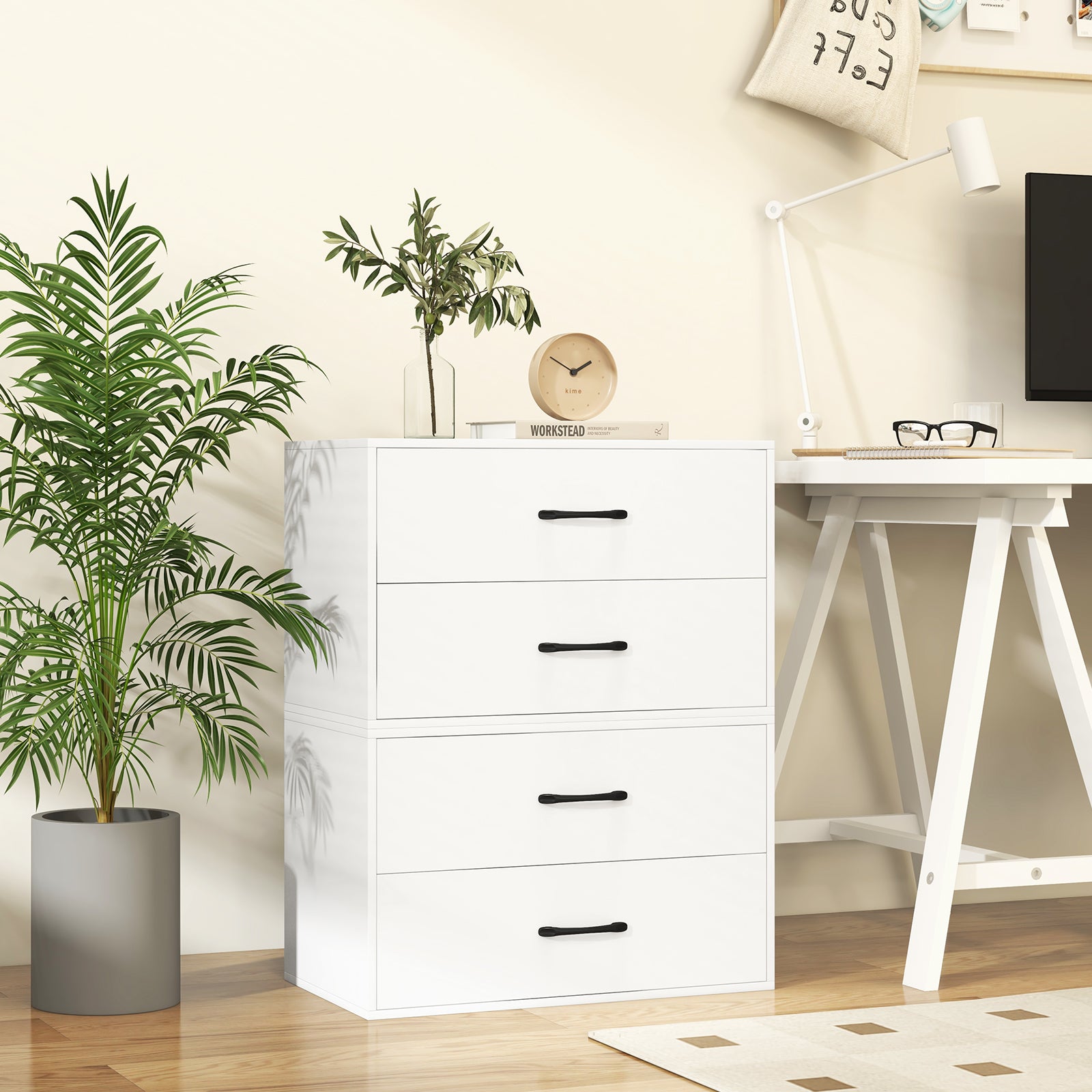 2-Drawer Stackable Horizontal Storage Cabinet, White Cabinets & Chests at Gallery Canada