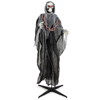 6.4 ft Halloween Grim Reaper, Lighted Eyes, Arm Movement, Terrifying Sounds Halloween at Gallery Canada