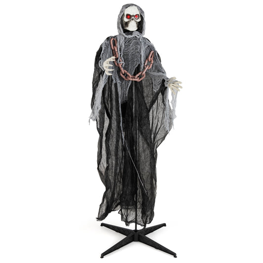 6.4 ft Halloween Grim Reaper, Lighted Eyes, Arm Movement, Terrifying Sounds Halloween Options at Gallery Canada