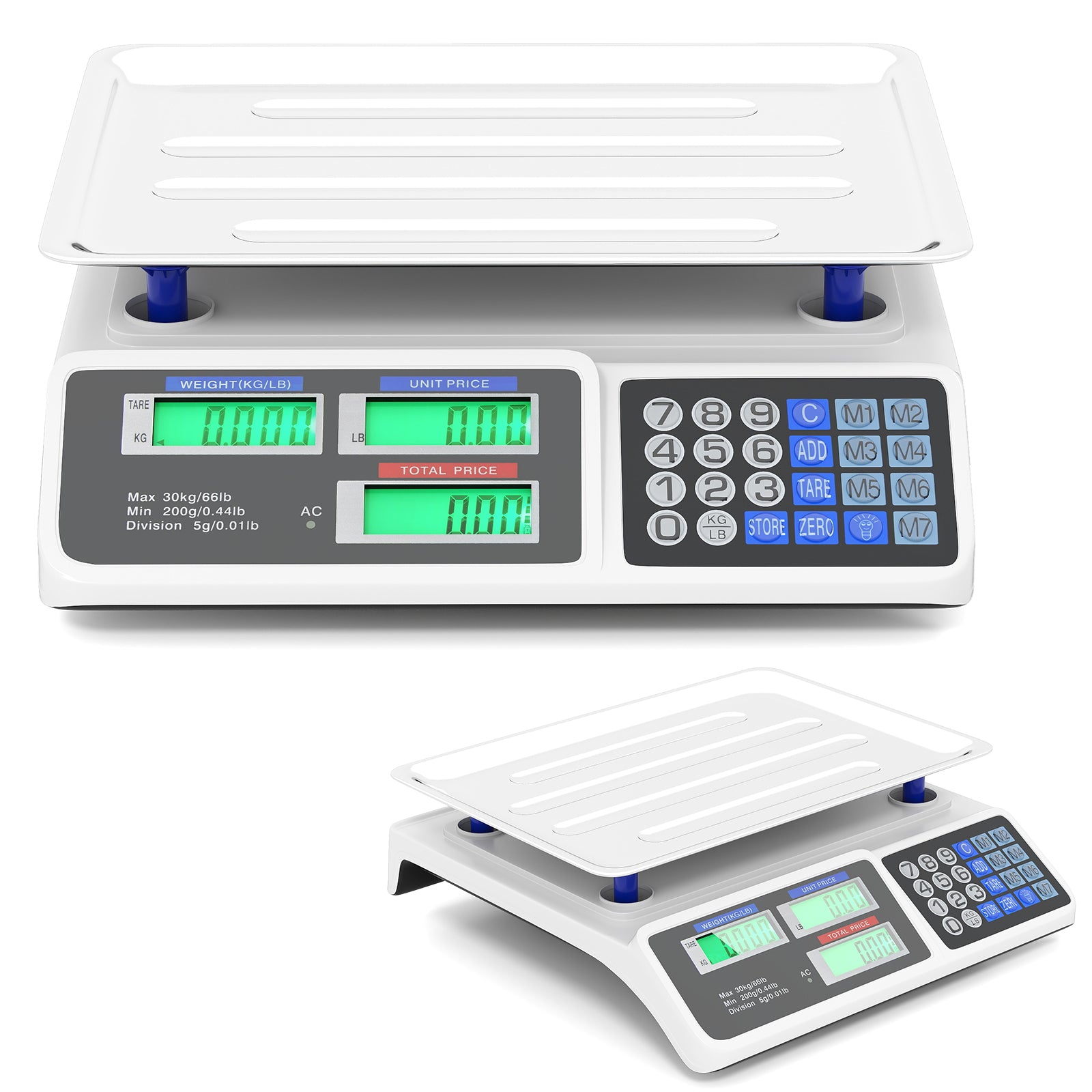 66lb Price Computing Scale, Commercial Food Scale, Dual LCD Kitchen Tools at Gallery Canada