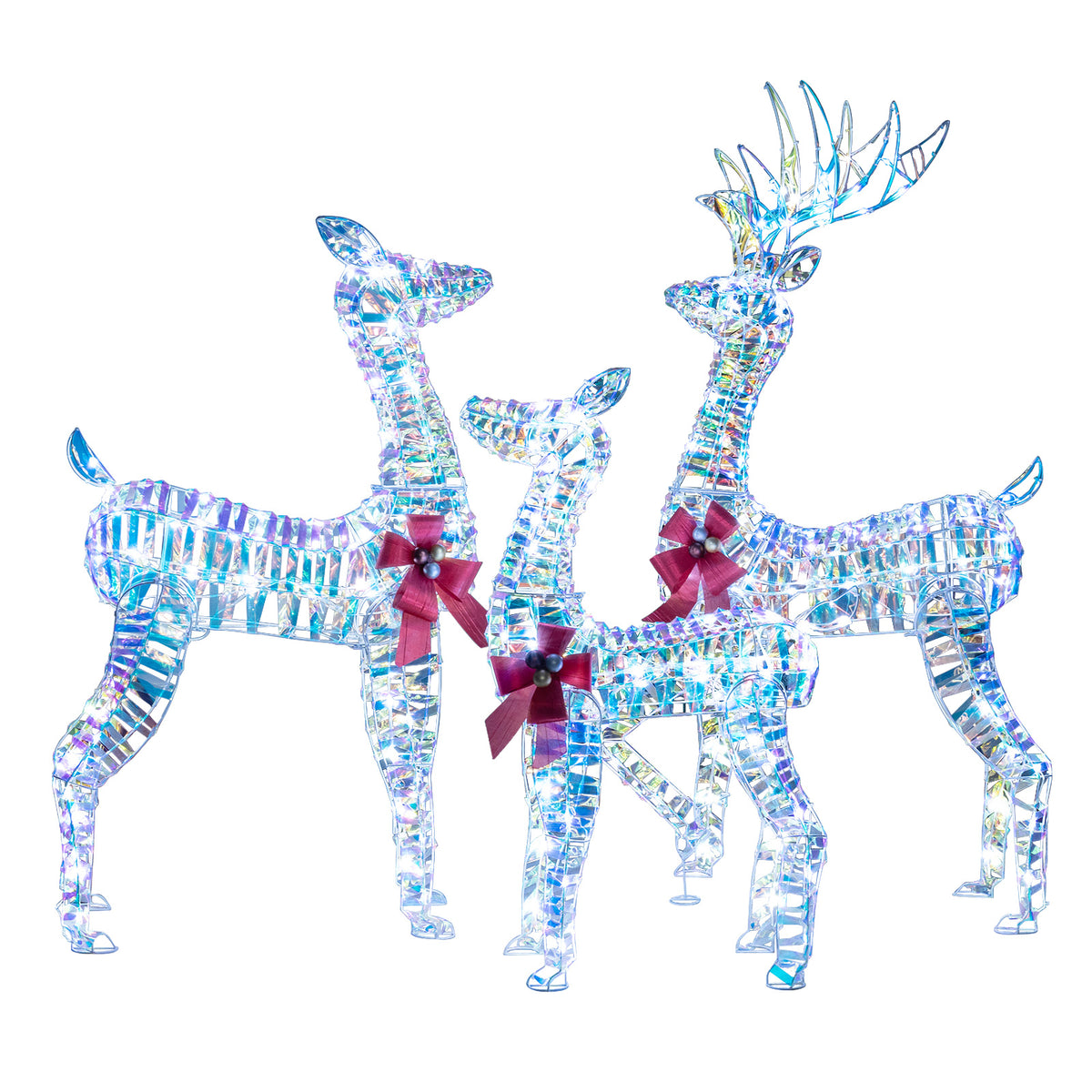 Large Lighted Christmas Reindeer Family, 3-Piece Set Christmas Decor & Accessories at Gallery Canada