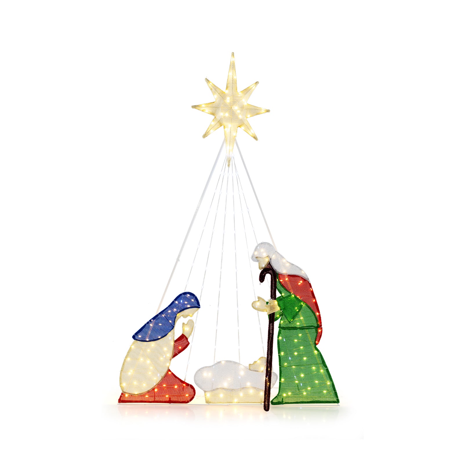 6 Feet Nativity Scene, 240 LED Lights Christmas Decor & Accessories Options at Gallery Canada