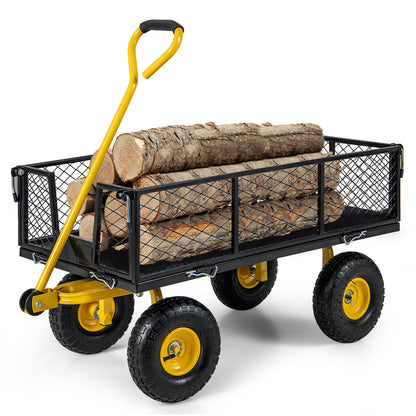Garden Wagon, 43 X21 X 36 Inch, 900/1200 LBS Load Capacity, 4 Removable Panels Garden Carts at Gallery Canada