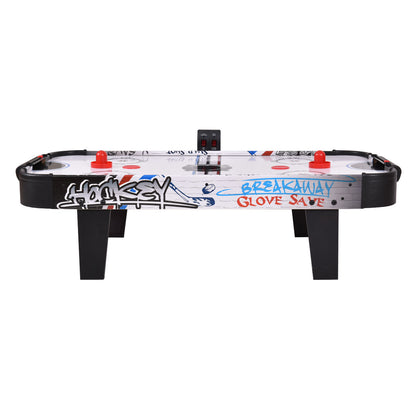 42 Inch Air Hockey Table, 2 Pushers, White Game Room at Gallery Canada