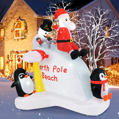 6 Feet Christmas Inflatable, Penguins And Santa Decoration, Multicolor Christmas Decor & Accessories at Gallery Canada