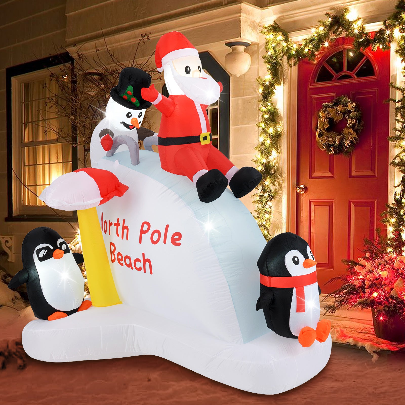 6 Feet Christmas Inflatable, Penguins And Santa Decoration, Multicolor Christmas Decor & Accessories at Gallery Canada