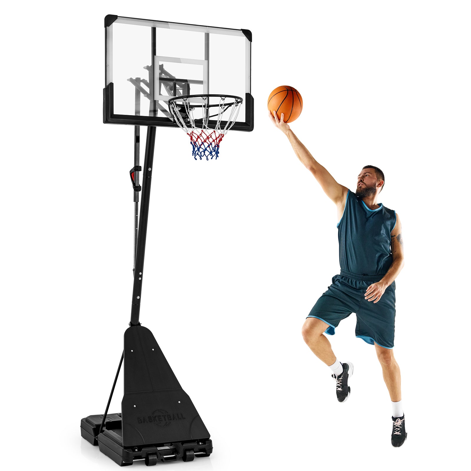 Height Adjustable Portable Basketball Hoop, 4.9-10 Feet Sport Equipments at Gallery Canada