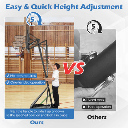 Height Adjustable Portable Basketball Hoop, 4.9-10 Feet Sport Equipments at Gallery Canada