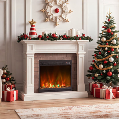 18 Inch 1500W Electric Fireplace Insert, Remote Control, Black Fireplaces at Gallery Canada