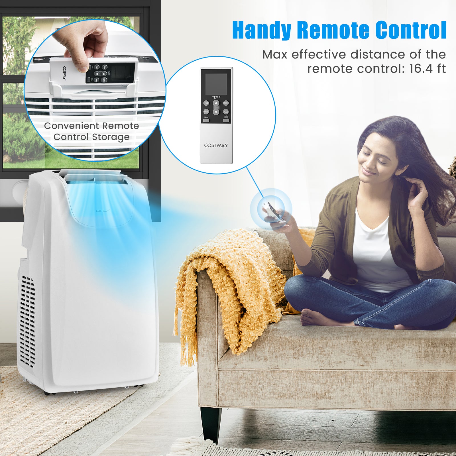 12000 BTU Dual Hose Portable Air Conditioner, White Portable Air Conditioners at Gallery Canada