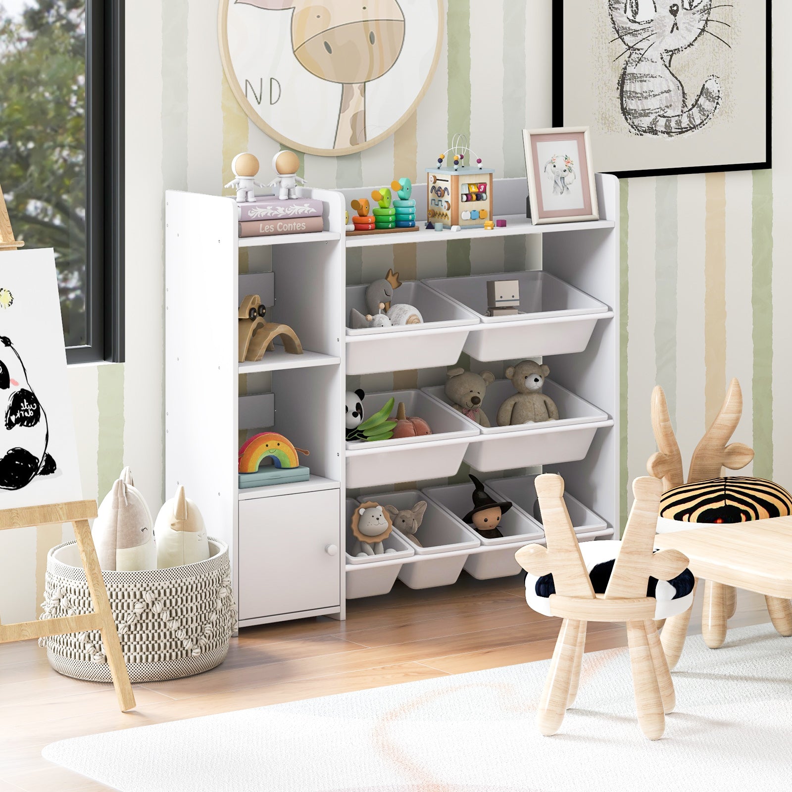 4-Tier Kids Toy Storage Organizer, White Kids Storage at Gallery Canada