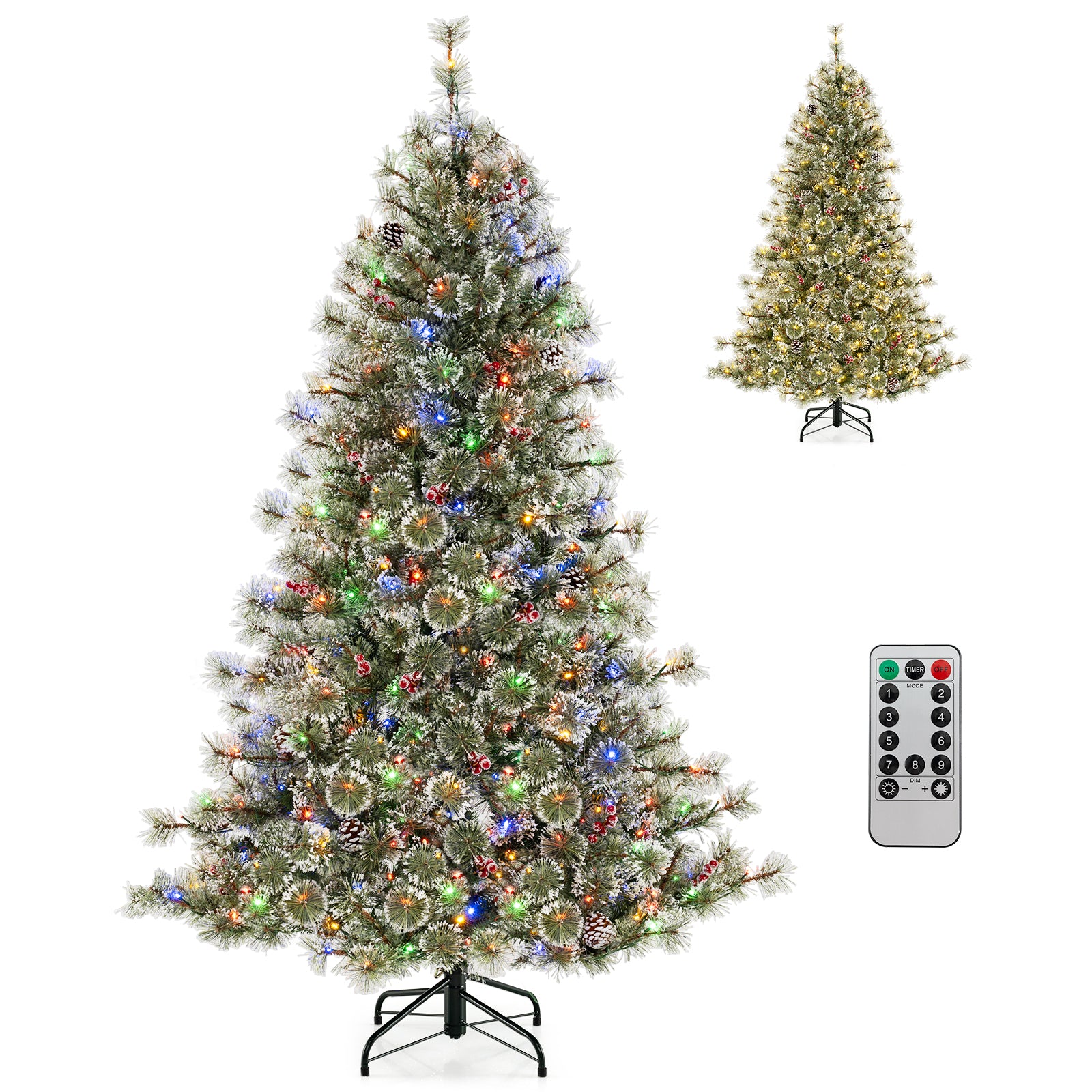 6 Ft Artificial Christmas Tree, Pre-Lit Hinged Holiday Tree, Green Christmas Tree at Gallery Canada